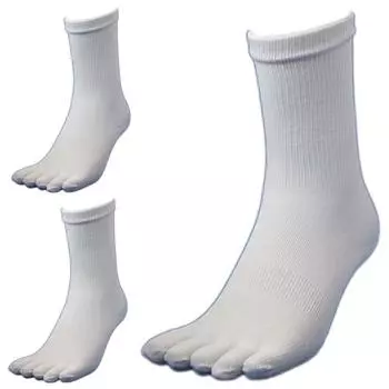 5 3 отлично подходит для носков стоя для военной безопасности пятки и носка [W&S] (611Р) Мужские носки, пальцы, пары, на! Нескользящие ножки, белые,