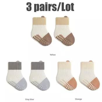 5/3 Pair Anti-Slip Baby Socks For Newborn Babies Anti-slip Socks For Children Comfortable Fit Socks For Baby Accessories Newborn S(0-1Y)