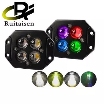 5 40 Вт светодиодный рабочий фонарь для скрытого монтажа для автомобиля, грузовика, внедорожной лодки, 4WD Atv, точечный луч, светодиодные модули, противотуманные фары для вождения, 12 В-60 В 1 piece