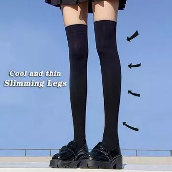 5-40Pairs Summer Knee High Socks Breathable Thin Calf Socks Jk Socks Women Leggings Solid Colour Long Socks Knee High Socks 5Pairs белый