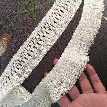 5,4 метра/лот новейшего качества шириной 4 см-6 см красивое хлопковое кружево с бахромой бежевое кружево с кисточками отделка занавесок кружево швейный материал для рукоделия 6 Yards