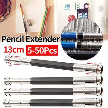 5-50 шт. двухголовый художественный удлинитель для инструмента для письма, регулируемый удлинитель для карандашей, канцелярские принадлежности, изысканный портативный креативный для черчения