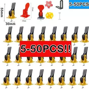 5-50 шт. Система выравнивания напольной плитки Клипсы Набор строительных инструментов Стена Керамические выравниватели Распорки Плитка выравниватель Регулятор