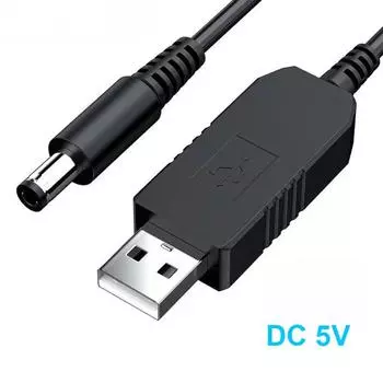 5,5*2,1 мм WiFi-кабель для подключения внешнего аккумулятора DC 5 В в 12 В USB-кабель повышающий преобразователь повышающий шнур для маршрутизатора Wi-Fi, модема, вентилятора