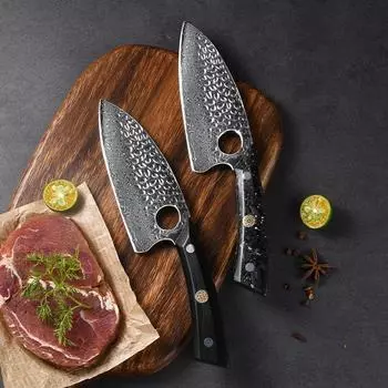5,5-дюймовые дамасские стальные ножи для обвалки, нож для нарезки убоя, кухонный нож шеф-повара, резак для фруктов Resin handle