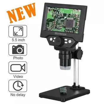 5,5-дюймовый электронный цифровой микроскоп промышленный микроскоп для технического обслуживания электронное увеличительное стекло ювелирный микроскоп