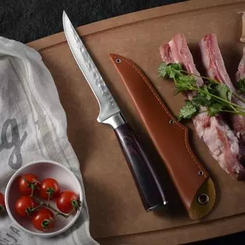 5,5-дюймовый кованый нож для разделки мяса, костей, рыбы, фруктов, овощей, кухонный нож, мясницкий нож, тесак