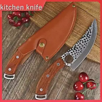 5,5-дюймовый кухонный нож, профессиональный нож для обвалки, кованый нож из нержавеющей стали, уличный нож-тесак для мяса, овощей, нож шеф-повара