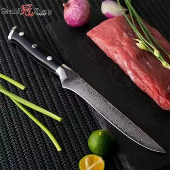 5,5-дюймовый нож для обвалки, дамасские кухонные ножи VG10, японская дамасская сталь, профессиональные инструменты для мясника-повара
