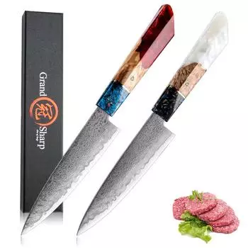 5,5-дюймовый универсальный нож, высокое качество, 67 слоев, японская дамасская сталь, кухонные ножи для очистки фруктов, Grandsharp