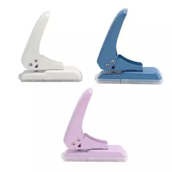 5,5 мм дырокол с одним отверстием, круглый дырокол для бумаги, кожаная пластиковая обложка, 4 White