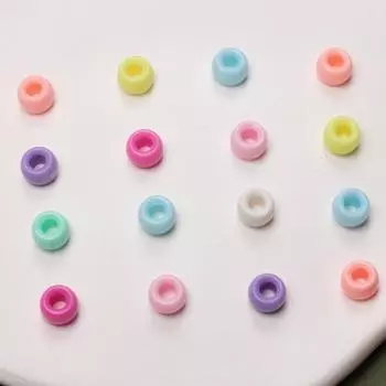 5,5 мм x 8,5 мм для рукоделия, принадлежности для волос, акриловые бусины-разделители, бусины пони, браслеты, 20 шт., аксессуары для изготовления ювелирных изделий с подвесками