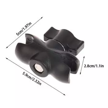 5,5 см алюминиевый сплав двойной гнездовой рычаг шаровая головка держатель зажим для удлинителя камеры велосипеда мотоцикла