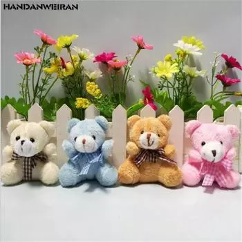 5.5 см милый кулон-бабочка в виде медведя, плюшевая игрушка, новый рождественский подарок, животное розовый