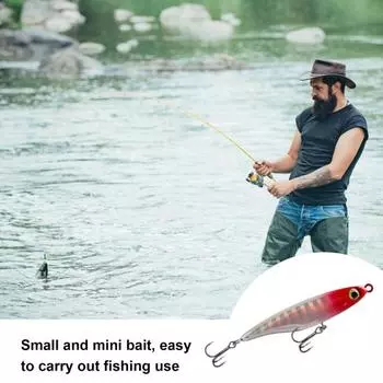 5.5CM/4.2G Тонущая приманка-карандаш с крючком-бородкой, реалистичная искусственная твердая приманка для ловли соленого пресноводного окуня и судака A