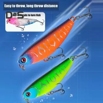 5.5CM/5.6G Topwater Pencil Lure с тройным крючком Реалистичная плавающая приманка для ловли на джиг в пресной воде, соленой воде, форели, окуня, щуки, окуня розовый/белый