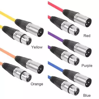 5# 5PCS 1m XLR 3Pin кабель Male to Female экранированный микрофонный провод шнур