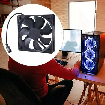 5.5x2.1mm Высокопроизводительный 120 мм 12 В 120x25 мм вентилятор охлаждения с ШИМ-управлением для корпуса компьютера и процессора