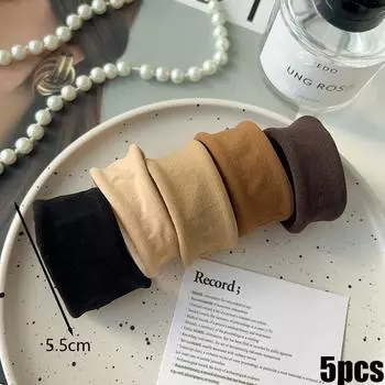 5/60 шт. Утолщенные Расширенные Резинки для Волос Нейлоновые Однотонные Держатели для Высокого Хвоста Резинки для Волос Женские Эластичные Резинки Скранчи Кольцо для Волос elastic