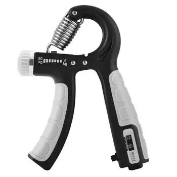 5-60Kg Adjustable Hand Grip Strengthener Hand Grip Trainer With Counter Wrist Forearm And Hand Exerciser For Muscle Building серый