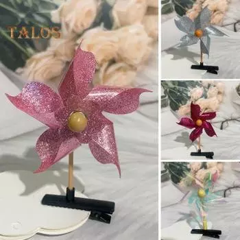 5/6/10/20 шт. красочные вращающиеся заколки для волос в виде ветряной мельницы, противоскользящая заколка для волос для девочек, декор ветряной мельницы, заколка для волос, аксессуары для волос B