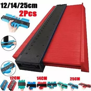 5/6/10 дюймов 3D линейка для измерения косого угла, пластиковый измеритель профиля, репликатор для копирования инструмента для измерения профиля неправильной формы 12cm - 1Pcs красный