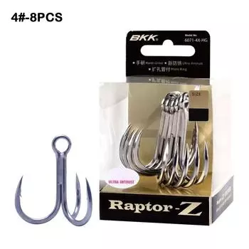 5/6/7/8 шт 4X усиленные тройные рыболовные крючки супер острые рыболовные снасти спорт 4#-8pcs