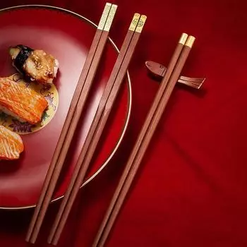 5/6/8/10 пар палочек для еды из красного дерева, китайские палочки для еды, высокое качество, красивая посуда, нескользящие палочки для суши, набор палочек для еды на кухне