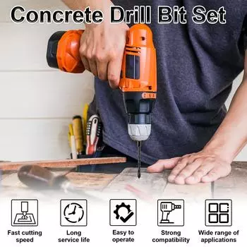 5/6/8 мм крестообразное шестигранное сверло, набор крестообразных шестигранных сверл по бетону, керамограниту, плитке, стеклу, металлу, дереву, кольцевая пила, треугольная