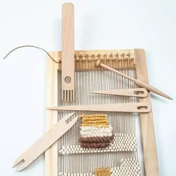 5/6/9 шт. деревянный ткацкий станок для плетения гобеленов, небольшие аксессуары, набор инструментов для ткацкого станка 6 коричневый древесины