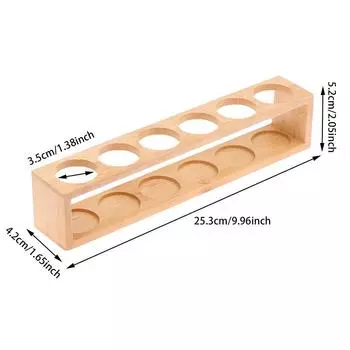 5/6 отверстий деревянная стойка для хранения эфирных масел подходит для бутылок объемом 30 мл настольная стойка для хранения бутылок для ароматерапии 6 holes