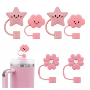 5/6 шт 10 мм крышки для соломинок симпатичные противопроливные заглушки набор креативная пылезащитная заглушка белый