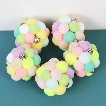 5/6 шт. Игрушка для кошек, плюшевый звуковой мяч, радужный мяч с колокольчиком, товары для животных, игрушки для кошек, интерактивная игровая игрушка для ловли кошек, плюшевая кошка