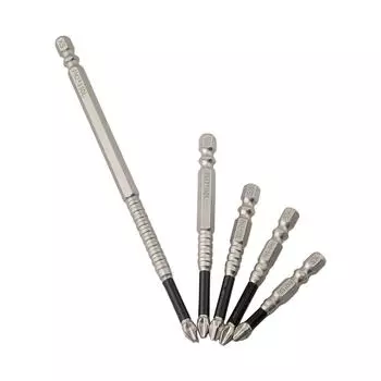 5/6 шт. Крестообразные магнитные биты-отвертки из легированной стали, противоскользящие, длинные сверла PH2