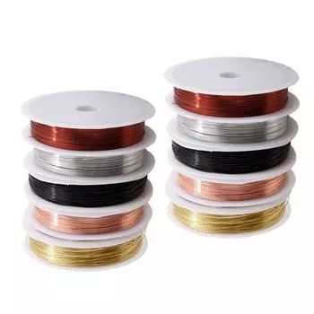 5/6 шт., медная проволока 0,4 мм, аксессуары для изготовления ювелирных изделий, 5 шт., 04 мм 5Pieces 04mm разноцветный