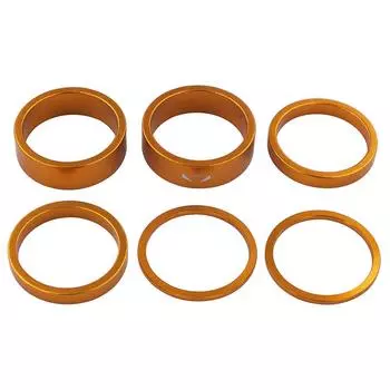 5# 6 шт. проставка для вилки велосипеда 2/5/10 мм проставка для рулевой колонки для горного велосипеда (Золото