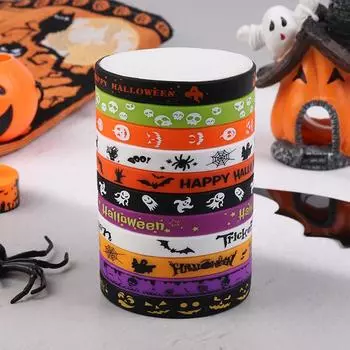 5/6 шт. Силиконовые браслеты на Хэллоуин, резиновые браслеты на Хэллоуин, наполнители для мешков с подарками на Хэллоуин 6Pcs