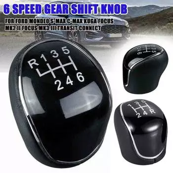 5/6 Speed Gear Shift Knob For 2007-2024 Mondeo PU Leather Shifter Lever Arm Headball Car Accessories C8K7