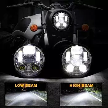 5,75-дюймовая светодиодная фара с круглым мотором для Harley Davidson Dyna softail