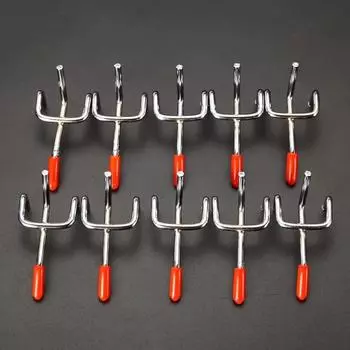 5/7/10/15/20 см крючок для доски с отверстием стальная стойка для хранения настенное крепление наклонная вешалка с резиновым покрытием крючок для перфорированной доски инструмент крепеж