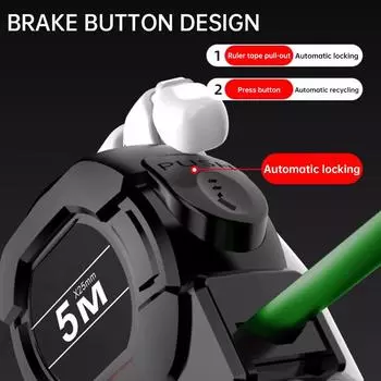 5/7.5/10M метрическая измерительная лента самоблокирующаяся флуоресцентная стальная лента утолщенная портативная рулетка высокоточный измерительный инструмент