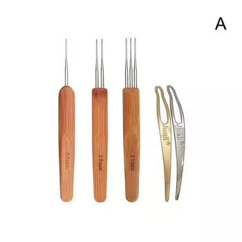 5/7/8/9 шт. набор крючков с изогнутой защелкой, игла для вязания крючком, инструмент для дредов, крючки для вязания, инструмент для наращивания волос, инструмент для плетения