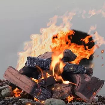 5/7/8 шт., керамическое волокно, имитация деревянного бревна, для использования в помещении и на открытом воздухе, без газа, пропана, геля, этанола, украшение для электрического камина, орнамент A