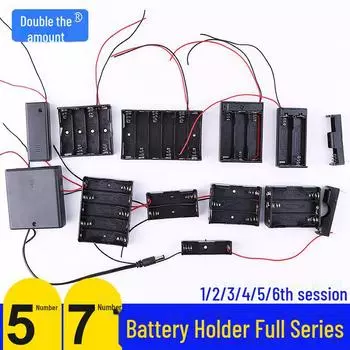 5/7 AA/AAA батарейный блок DIY 1.5V/3V/9V с крышкой и переключателем для параллельного/последовательного соединения No. 5 1.5V single cell