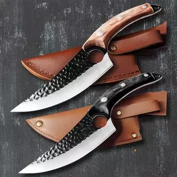 5,7-дюймовый кухонный нож для обвалки мяса, кухонный нож коричневый