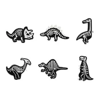 5-7 шт. Панк Ведьма Череп Броши Мультяшные Аниме Динозавр Скелет Сердце Эмалевая Значок Животное Кошки Сумка Лацкан Значки Ювелирные изделия