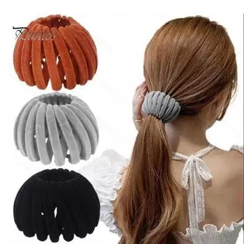 5/7 шт. заколка для волос «птичье гнездо», расширяемая, держатель для хвоста, ленивая пластина-гнездо, заколка для волос, для создания пучка, тонкая, толстая, изящная, вьющаяся, женская заколка для волос C