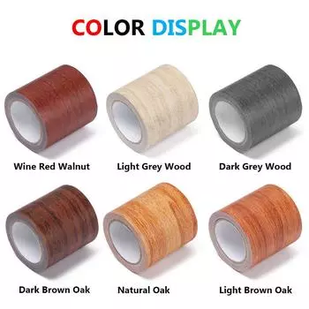 5.7cm/8cm Realistic Wood Grain Repair Adhensive Duct Tape Floor Furniture Renovation Skirting Line Sticker Home Decoration 5.7cm x 4.75m
