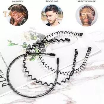 5/8/10 шт. черные металлические повязки на голову унисекс весенние волнистые повязки на голову нескользящие спортивные обручи для волос для мужчин и женщин фитнес повседневная одежда 5pcs