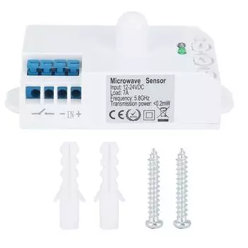 5.8GHz интеллектуальный индукционный переключатель для тела микроволновый радар датчик света переключатель постоянного тока 12-24 В
